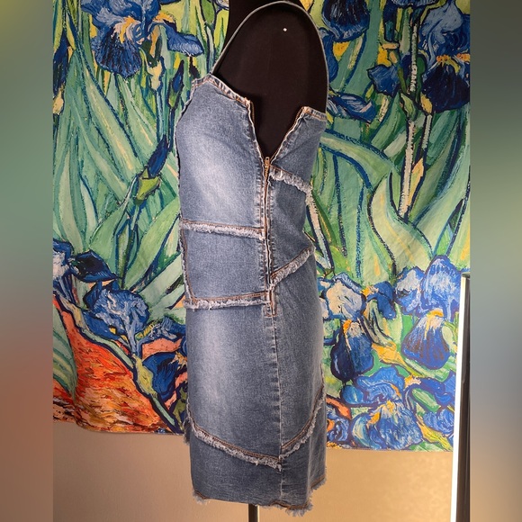 Vintage Blue Jean Baby Dress - Picture 3 of 5